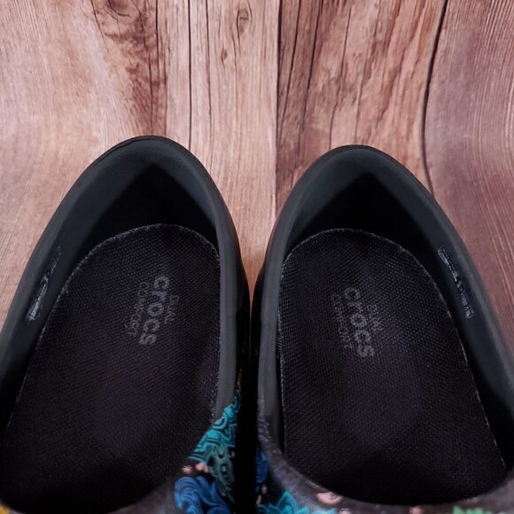 Crocs Womens 6 Neria Pro II Clog Multi Floral Slip Resistant Work Shoes 205385 - Picture 8 of 15